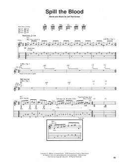 page one of Spill The Blood (Guitar Tab)