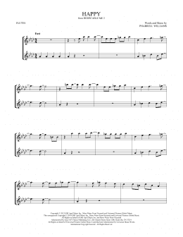 page one of Happy (from Despicable Me 2) (Flute Duet)
