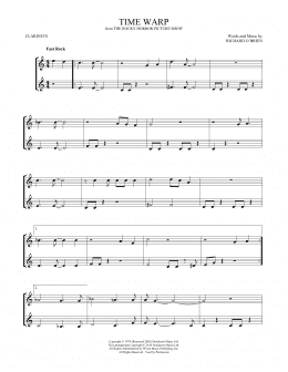 page one of Time Warp (Clarinet Duet)
