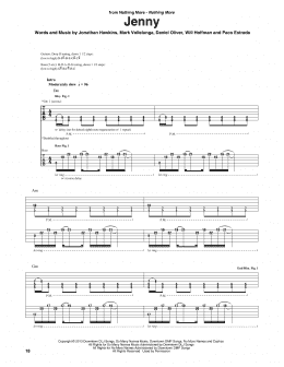 page one of Jenny (Guitar Rhythm Tab)