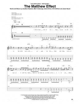 page one of The Matthew Effect (Guitar Rhythm Tab)