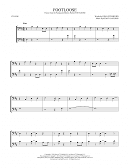 page one of Footloose (Cello Duet)