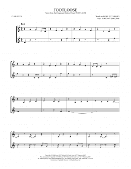 page one of Footloose (Clarinet Duet)