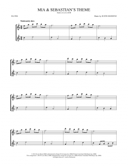 page one of Mia & Sebastian's Theme (from La La Land) (Flute Duet)