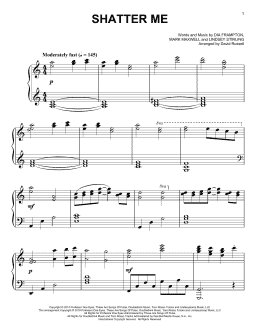 page one of Shatter Me (Easy Piano)