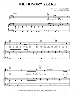 page one of The Hungry Years (Piano, Vocal & Guitar Chords (Right-Hand Melody))