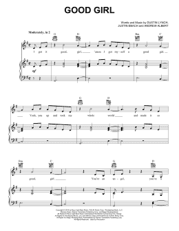 page one of Good Girl (Piano, Vocal & Guitar Chords (Right-Hand Melody))