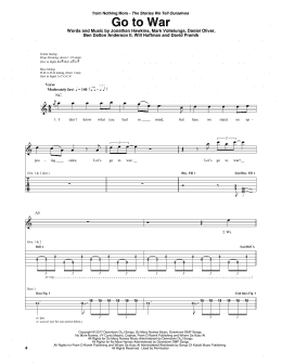 page one of Go To War (Guitar Rhythm Tab)