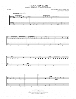 page one of The Candy Man (Cello Duet)