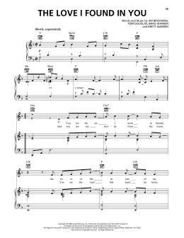 page one of The Love I Found In You (Piano, Vocal & Guitar Chords (Right-Hand Melody))