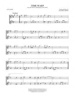 page one of Time Warp (Alto Sax Duet)