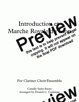 page one of Introduction et Marche Royale du Lion - Clarinet Choir