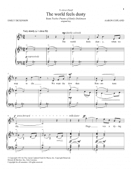 page one of The World Feels Dusty (Piano & Vocal)