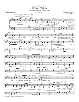 page one of Dream Valley, Op. 20, No. 1 (Piano & Vocal)