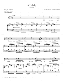 page one of A Lullaby (Piano & Vocal)