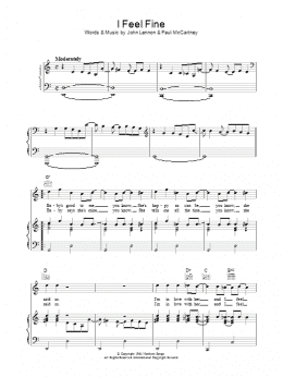 page one of I Feel Fine (Piano, Vocal & Guitar Chords)