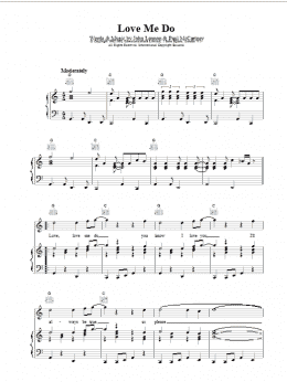 page one of Love Me Do (Piano, Vocal & Guitar Chords)