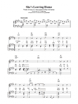 page one of She's Leaving Home (Piano, Vocal & Guitar Chords)
