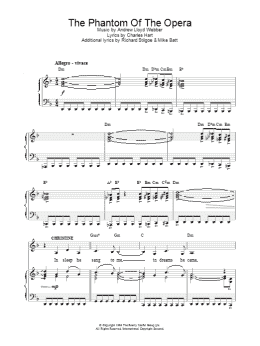 page one of The Phantom Of The Opera (Piano, Vocal & Guitar Chords)