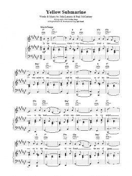 page one of Yellow Submarine (Piano, Vocal & Guitar Chords)