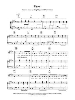 page one of Fever (Piano, Vocal & Guitar Chords)