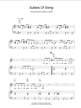 page one of Sultans Of Swing (Piano, Vocal & Guitar Chords)