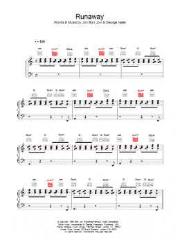 page one of Runaway (Piano, Vocal & Guitar Chords)