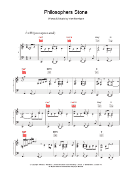page one of Philosophers Stone (Piano, Vocal & Guitar Chords)