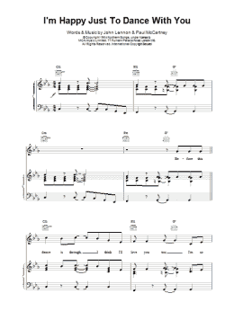 page one of I'm Happy Just To Dance With You (Piano, Vocal & Guitar Chords)