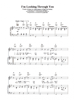 page one of I'm Looking Through You (Piano, Vocal & Guitar Chords)
