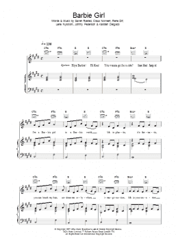 page one of Barbie (Piano, Vocal & Guitar Chords)