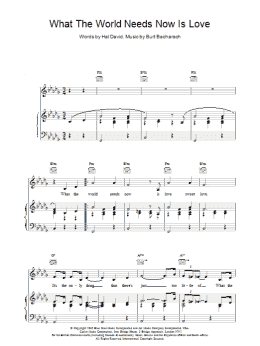 page one of What The World Needs Now Is Love (Piano, Vocal & Guitar Chords)