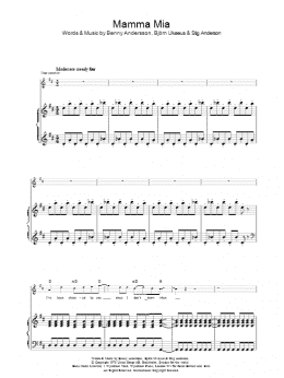 page one of Mamma Mia (Piano, Vocal & Guitar Chords)