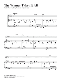 page one of The Winner Takes It All (Piano, Vocal & Guitar Chords)