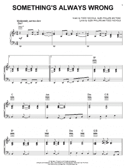 page one of Something's Always Wrong (Piano, Vocal & Guitar Chords (Right-Hand Melody))