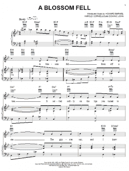 page one of A Blossom Fell (Piano, Vocal & Guitar Chords (Right-Hand Melody))