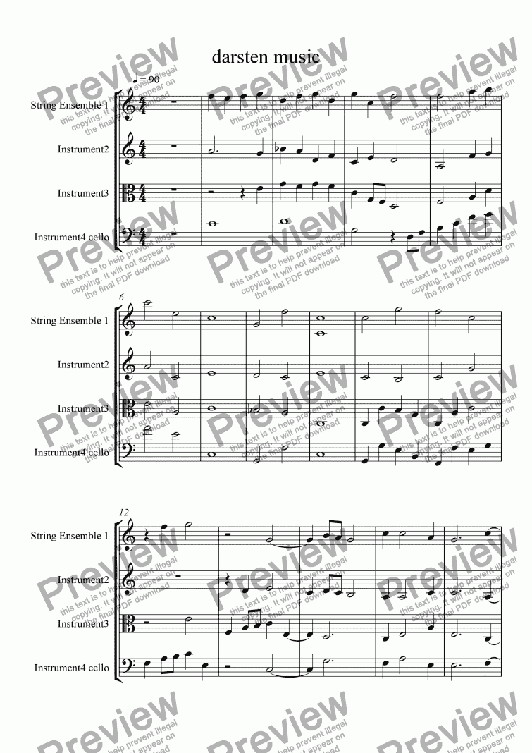 page one of Darsten Music