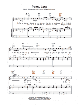 page one of Penny Lane (Piano, Vocal & Guitar Chords)