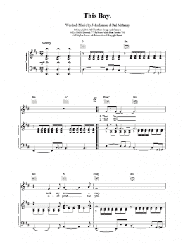 page one of This Boy (Ringo's Theme) (Piano, Vocal & Guitar Chords)