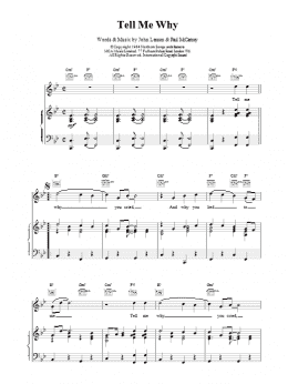 page one of Tell Me Why (Piano, Vocal & Guitar Chords)