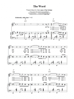 page one of The Word (Piano, Vocal & Guitar Chords)