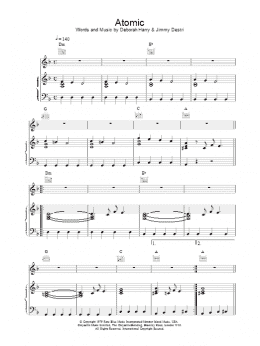 page one of Atomic (Piano, Vocal & Guitar Chords)