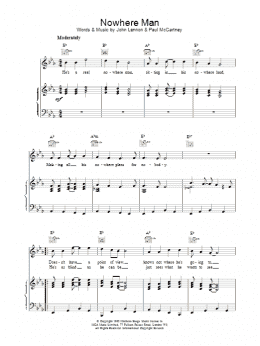 page one of Nowhere Man (Piano, Vocal & Guitar Chords)