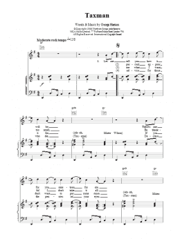 page one of Taxman (Piano, Vocal & Guitar Chords)
