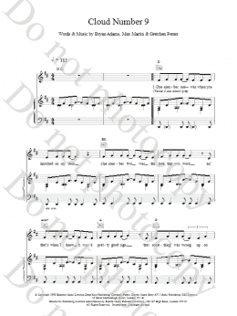 page one of Cloud Number Nine (Piano, Vocal & Guitar Chords)