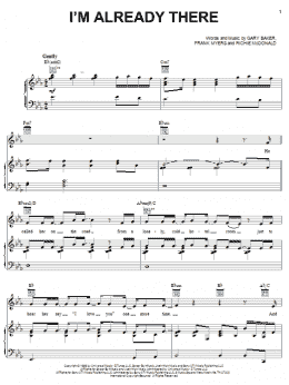 page one of I'm Already There (Piano, Vocal & Guitar Chords (Right-Hand Melody))