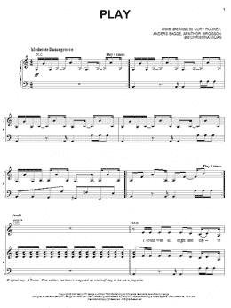 page one of Play (Piano, Vocal & Guitar Chords (Right-Hand Melody))