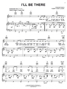 page one of I'll Be There (Piano, Vocal & Guitar Chords (Right-Hand Melody))