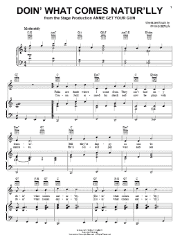 page one of Doin' What Comes Natur'lly (Piano, Vocal & Guitar Chords (Right-Hand Melody))