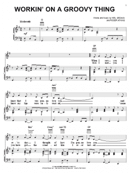 page one of Workin' On A Groovy Thing (Piano, Vocal & Guitar Chords (Right-Hand Melody))
